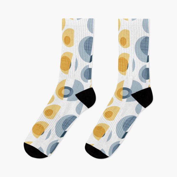 Item preview, Rounded inspiration // white background yellow and blue circles designed and sold by SelmaCardoso.