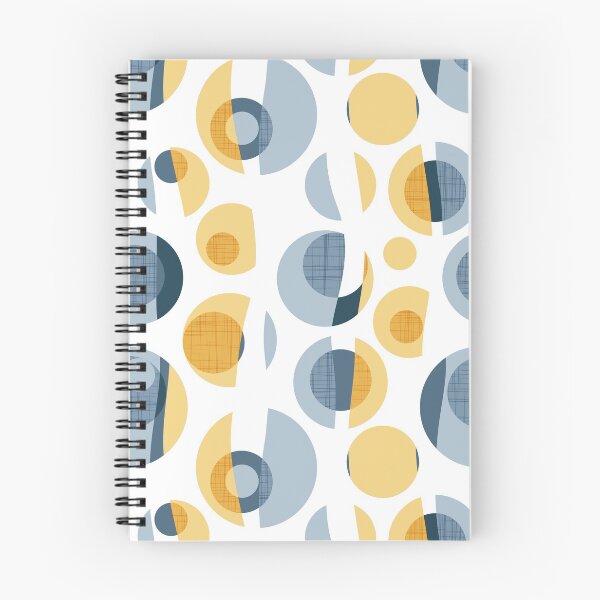 Item preview, Rounded inspiration // white background yellow and blue circles designed and sold by SelmaCardoso.