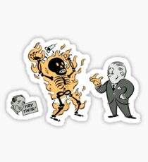 incinerate advert Sticker
