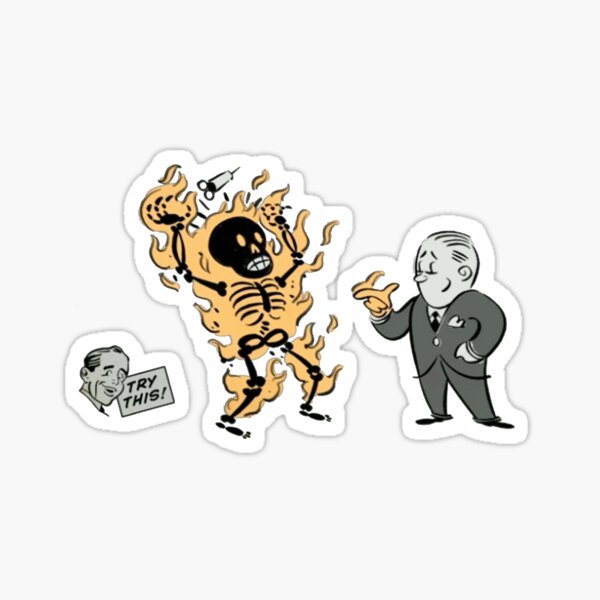 incinerate advert Sticker