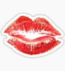 Beautiful Red Kiss Isolated Sticker