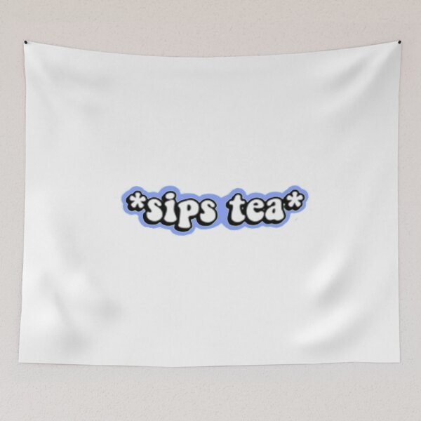 Item preview, *Sips Tea* Light Purple Sticker designed and sold by laurencude.