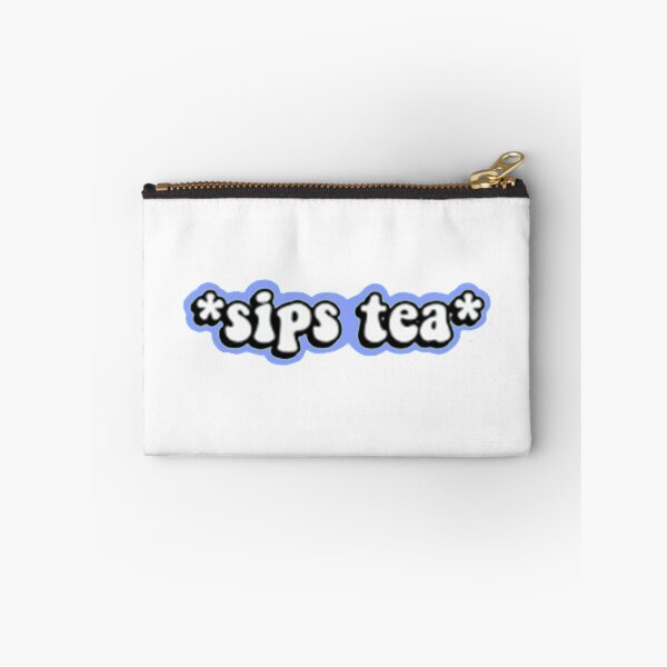 Item preview, *Sips Tea* Light Purple Sticker designed and sold by laurencude.