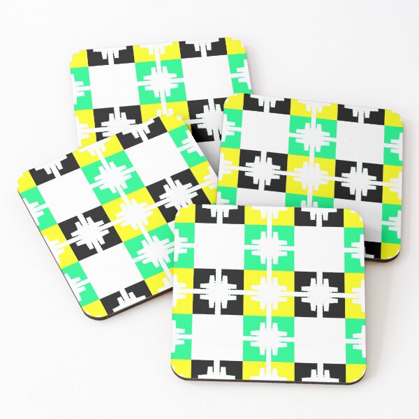 Item preview, Graphisme symboles abstraits vert et jaune acidules designed and sold by Carré Comme Orange.