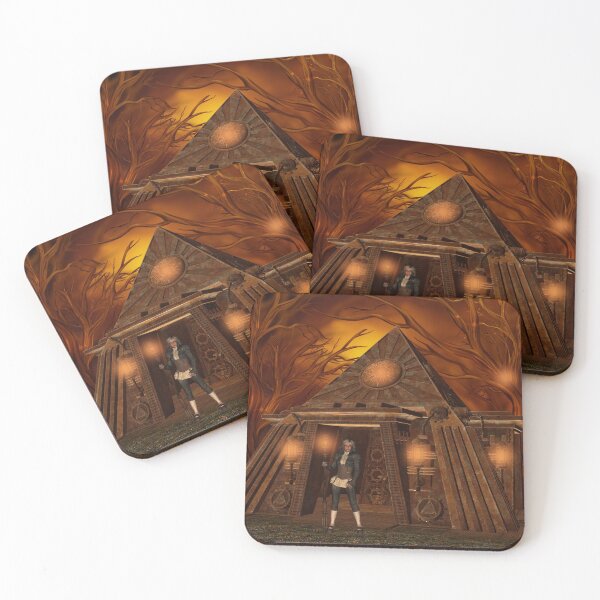 Item preview, Awesome steampunk pyramid with steampunk women designed and sold by nicky2342.