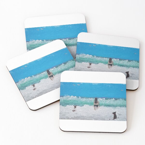 Item preview, "Wading Into the Waves, with Dogs" designed and sold by marksansouci.