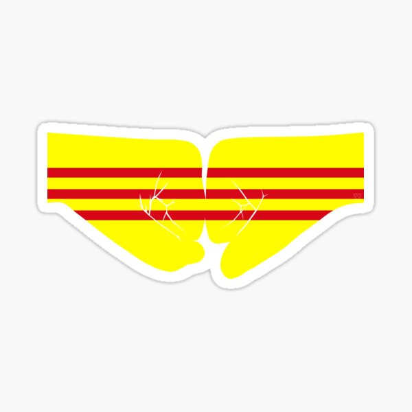 South Vietnam Fist Bump Patriot Flag Series Sticker