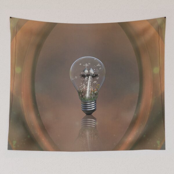 Item preview, Light bulb with birds designed and sold by nicky2342.