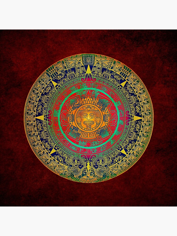 “AZTEC SUN GOD” Poster by aklara | Redbubble