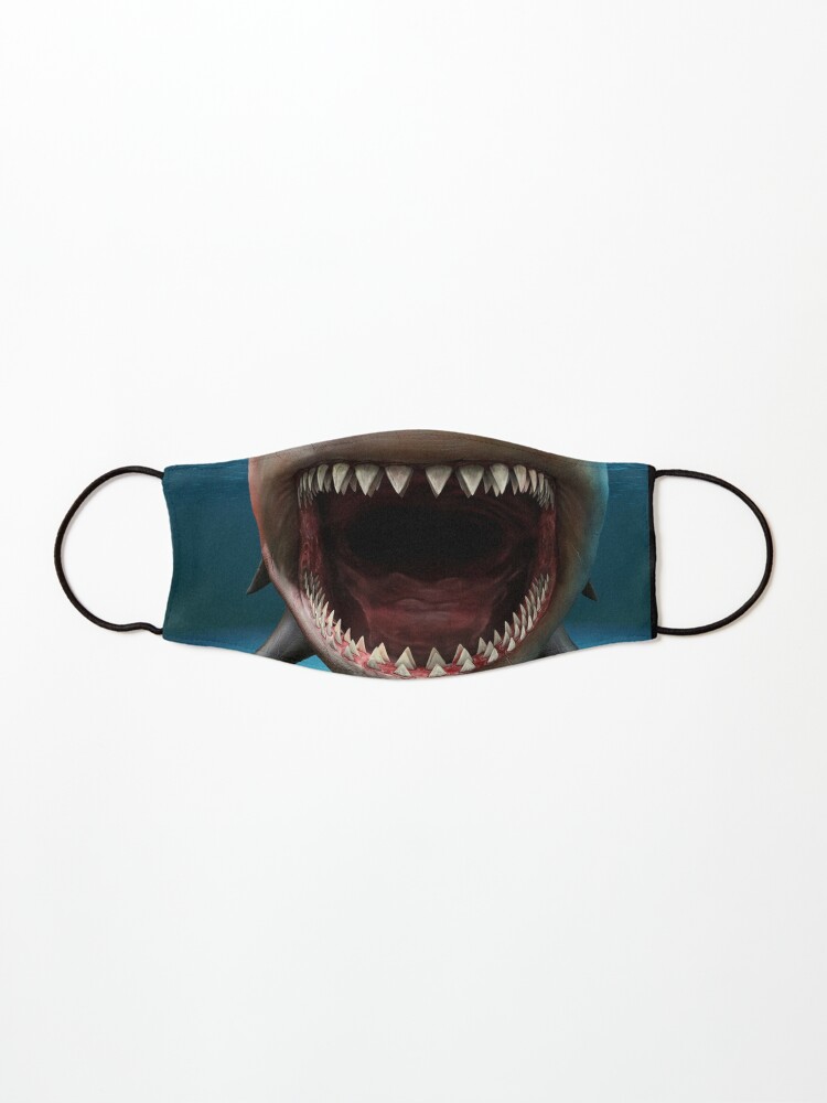 Kijker Bouwen op ritme Shark Teeth Face Mask Cool Shark Head Funny" Mask for Sale by  theshirtinator | Redbubble