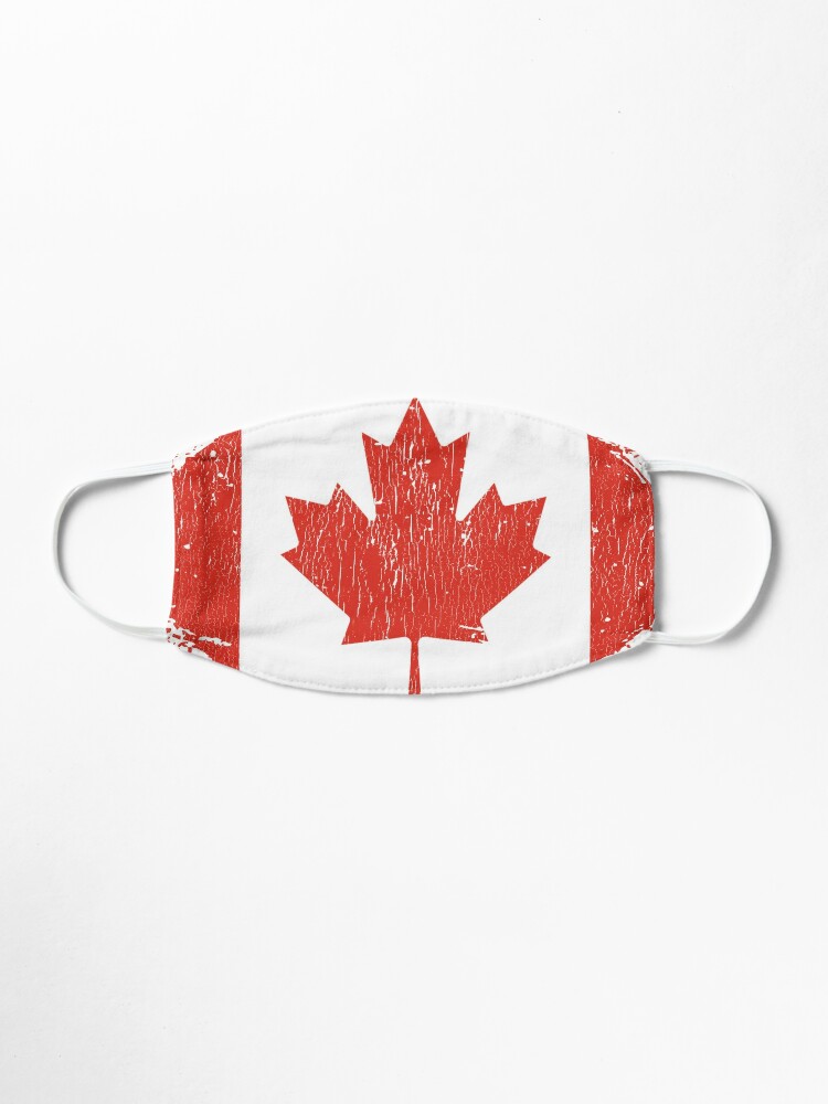 Distressed Design Kanada Flagge Kanada Flagge Design Maske Und Kleidung Maske Von Bullish Bear Redbubble