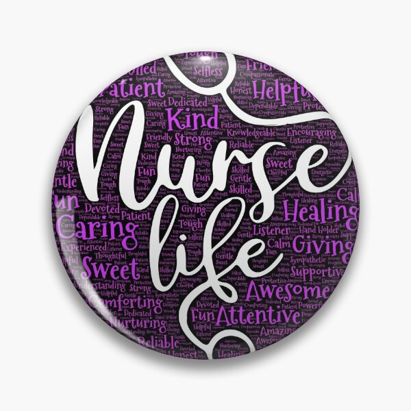 Item preview, Nurse typographic word art circular shape designed and sold by Teecha.