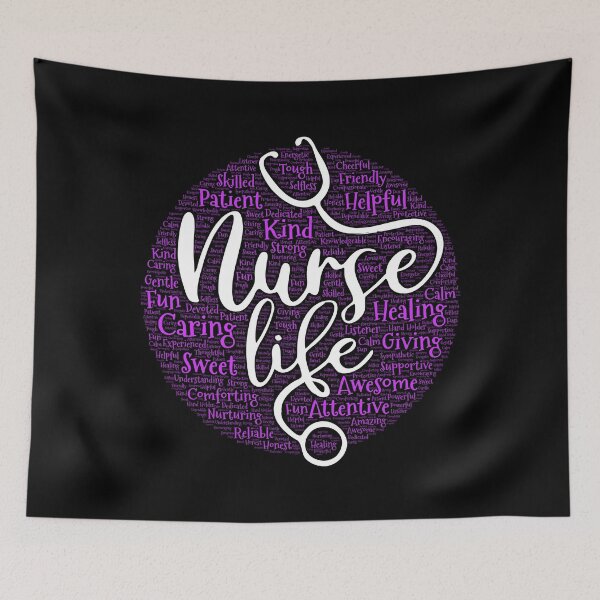 Item preview, Nurse typographic word art circular shape designed and sold by Teecha.