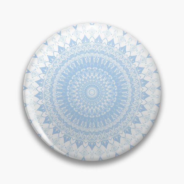 Item preview, Baby Blue Boho Mandala designed and sold by Kelly Dietrich Mandala & Fractal Art.
