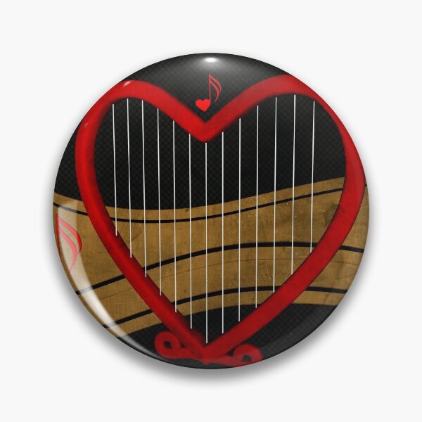 Item preview, Wonderful heart harp with key notes and heart designed and sold by nicky2342.