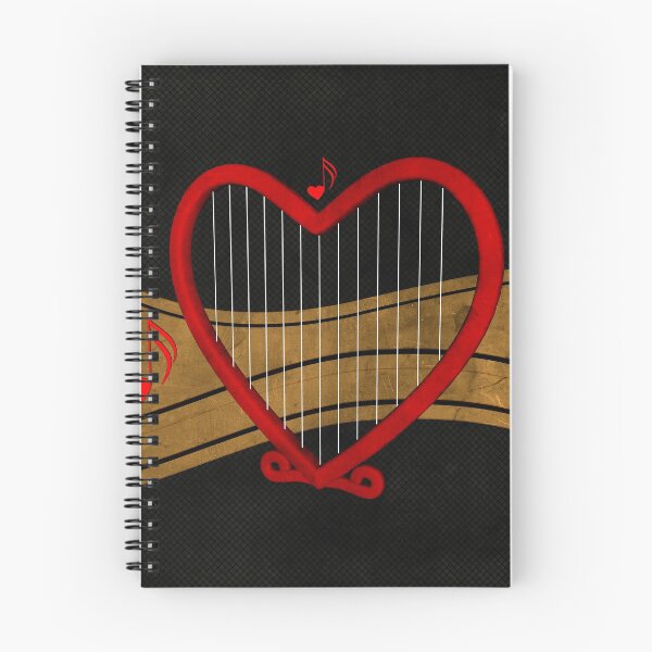 Item preview, Wonderful heart harp with key notes and heart designed and sold by nicky2342.