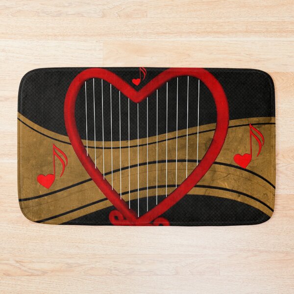 Item preview, Wonderful heart harp with key notes and heart designed and sold by nicky2342.