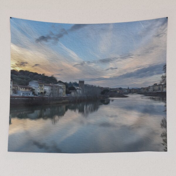 Item preview, Sunset over the Arno, River in Florence, Italy designed and sold by aleyna22.