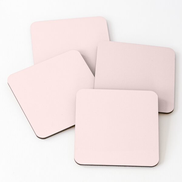 BEAUTIFUL COLORS - PLAIN MISTY ROSE - OVER 80 SHADES OF PINK AT OZCUSHIONS Coasters (Set of 4)