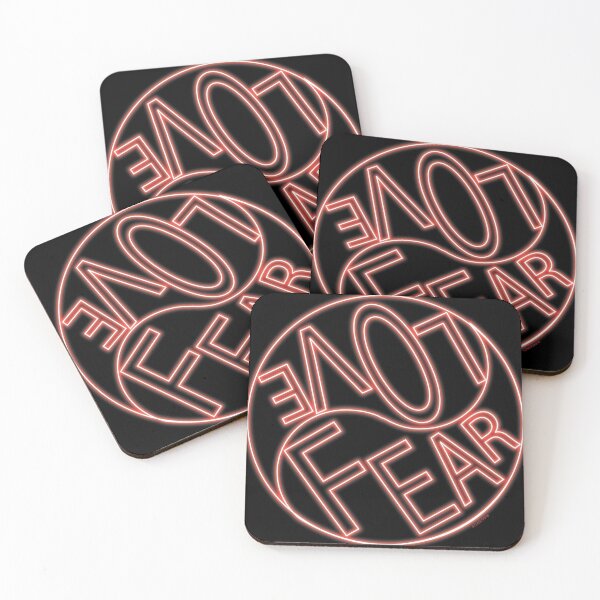 Artikelvorschau, Liebe oder Angst Neonrot entworfen und verkauft von ZMorrisDesigns.