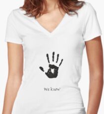 Dark Brotherhood Knows.. You've been Bad! Women's Fitted V-Neck T-Shirt