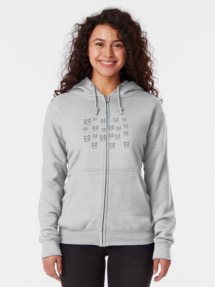 cat zipper hoodie