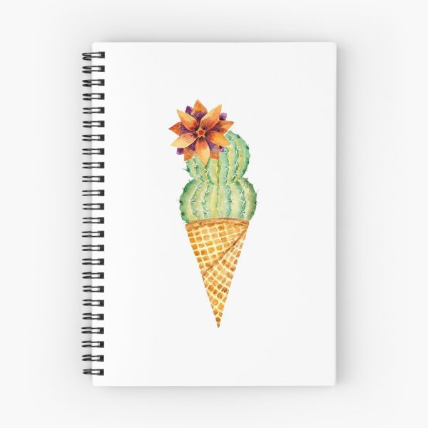 Item preview, Watercolor cactus in ice cream cone designed and sold by JennDesigncl.