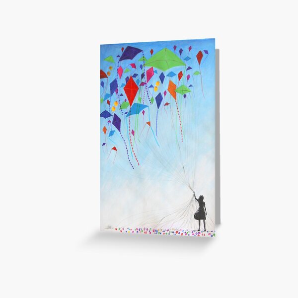 Kite Girl Greeting Card