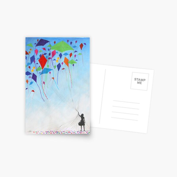 Kite Girl Postcard