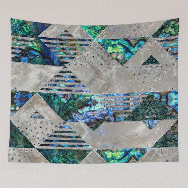 Item preview, Abstract Geometric Abalone and Mother of pearl  designed and sold by Nartissima.