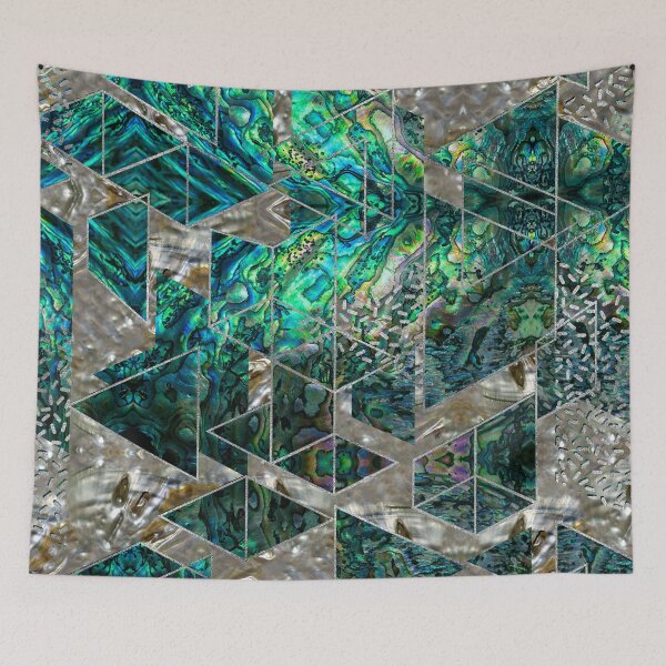 Item preview, Abstract Geometric Abalone and Mother of pearl  designed and sold by Nartissima.