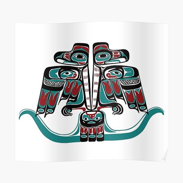 Northwest Native Art Haida Tlingit Thunderbird Poster