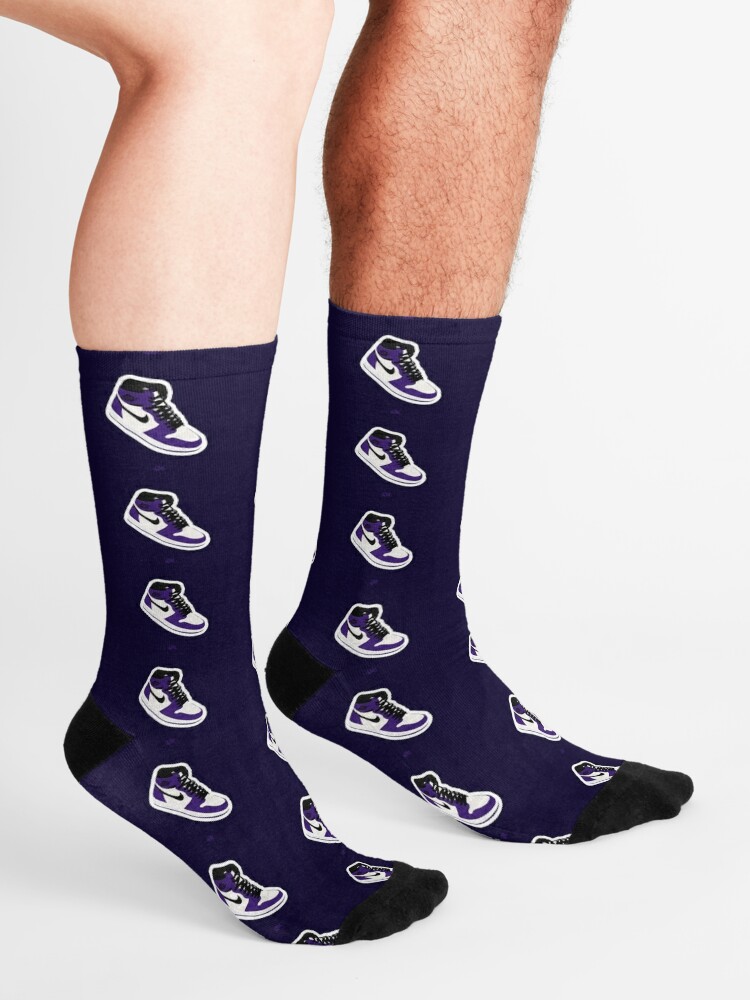purple jordan socks