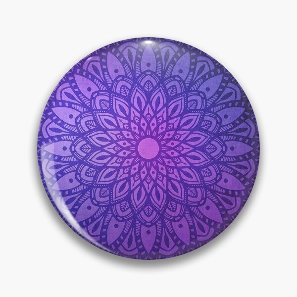 Item preview, Dark Mandala in Purple, Pink and Navy designed and sold by Kelly Dietrich Mandala & Fractal Art.