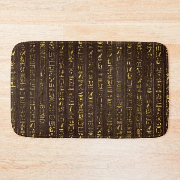 Item preview, Golden Egyptian and hieroglyphics on wood designed and sold by Nartissima.