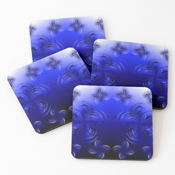 Item preview, Abstract powerful chic blue fractal background pattern designed and sold by TaliArtiYa.