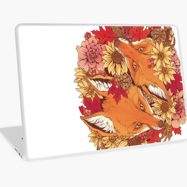Autumn Fox Bloom Laptop Skin