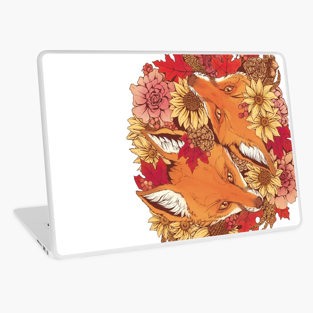 Autumn Fox Bloom Laptop Skin