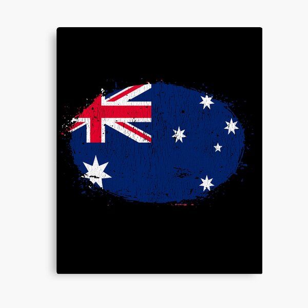Distrresed Design Australia Flag - Australia Flag Designs Canvas Print
