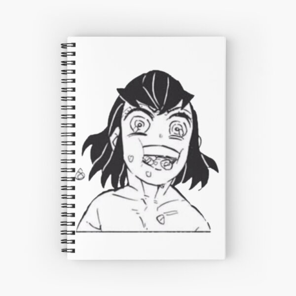 Inosuke Eating Demon Slayer Manga Cap Spiral Notebook By Joojlia Redbubble