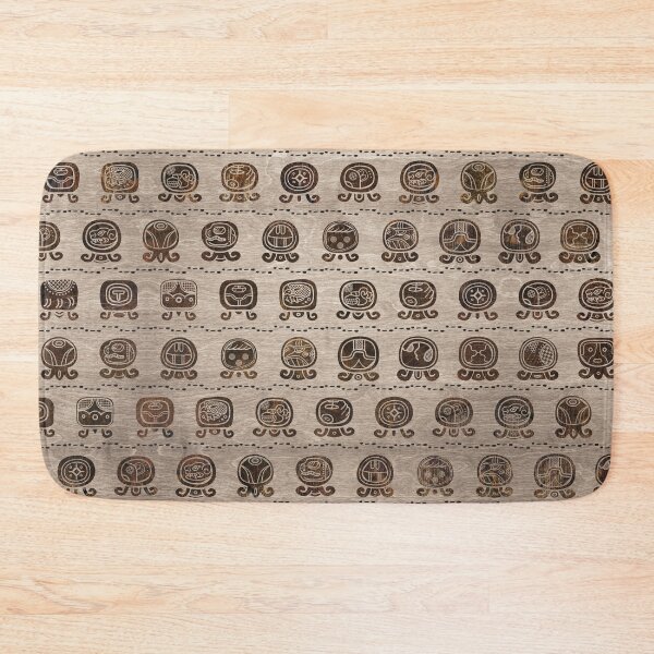Item preview, Maya Calendar Glyphs pattern wooden texture designed and sold by Nartissima.