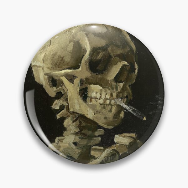 Item preview, Memento Mori - Skull of a Skeleton with Burning Cigarette by Vincent Van Gogh designed and sold by NewNomads.