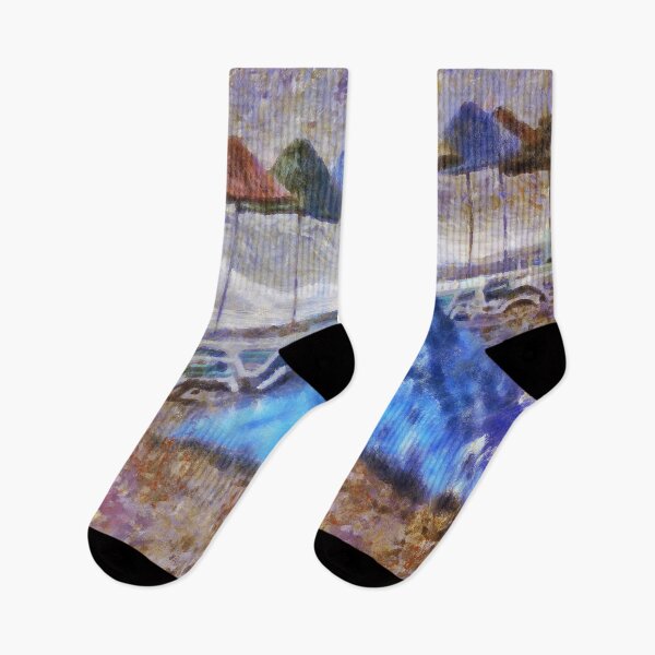 Item preview, Beach Umbrellas In Impressionist Style designed and sold by taiche.