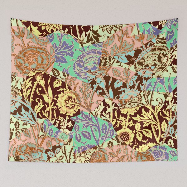 Item preview, vintage floral patchwork designed and sold by clemfloral.