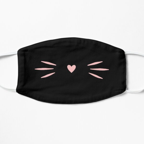 Cute whiskers mask Flat Mask
