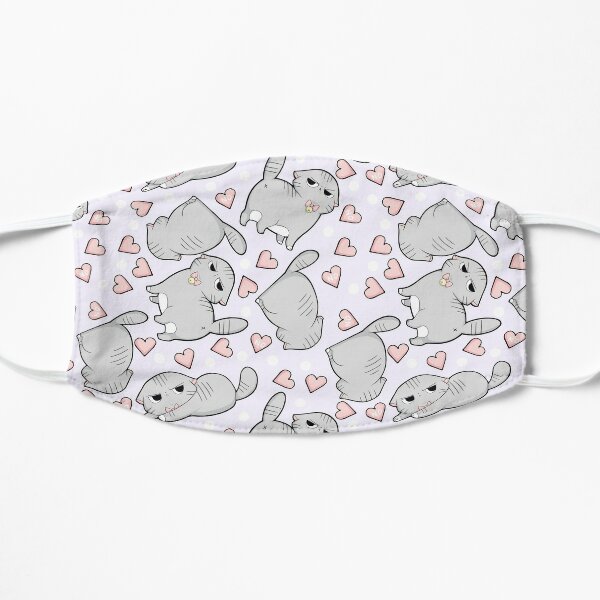 Angry Cat Candy Hearts Flat Mask