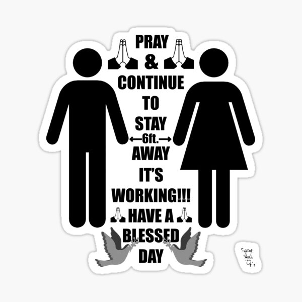 Pray & Continue by Swoot Sticker