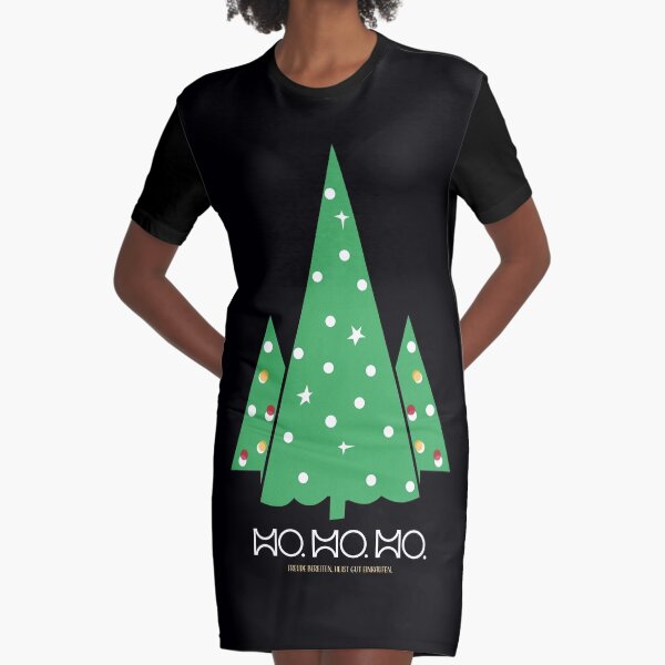 HO. HO. HO... Frohe Weihnachten T-Shirt Kleid