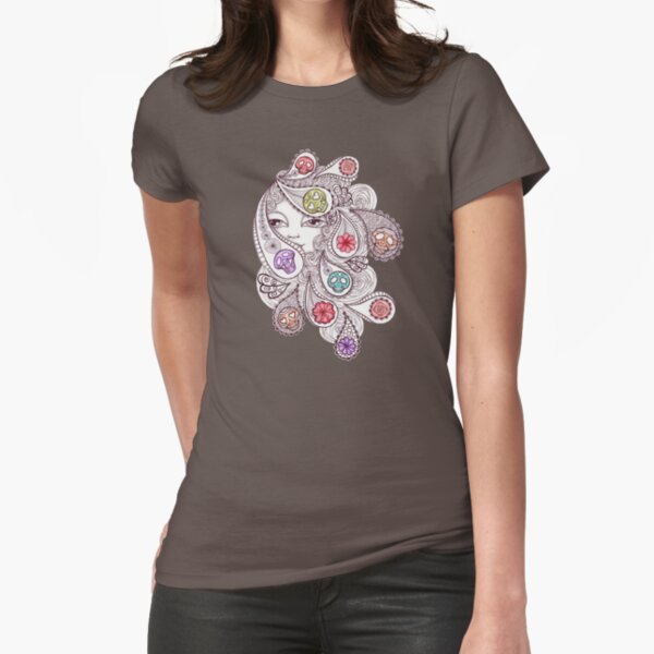 Skeleton Waves Fitted T-Shirt