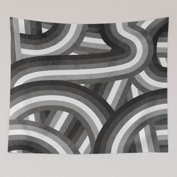 Item preview, Black White and Gray Rainbow Stripes Pattern designed and sold by itsjensworld.